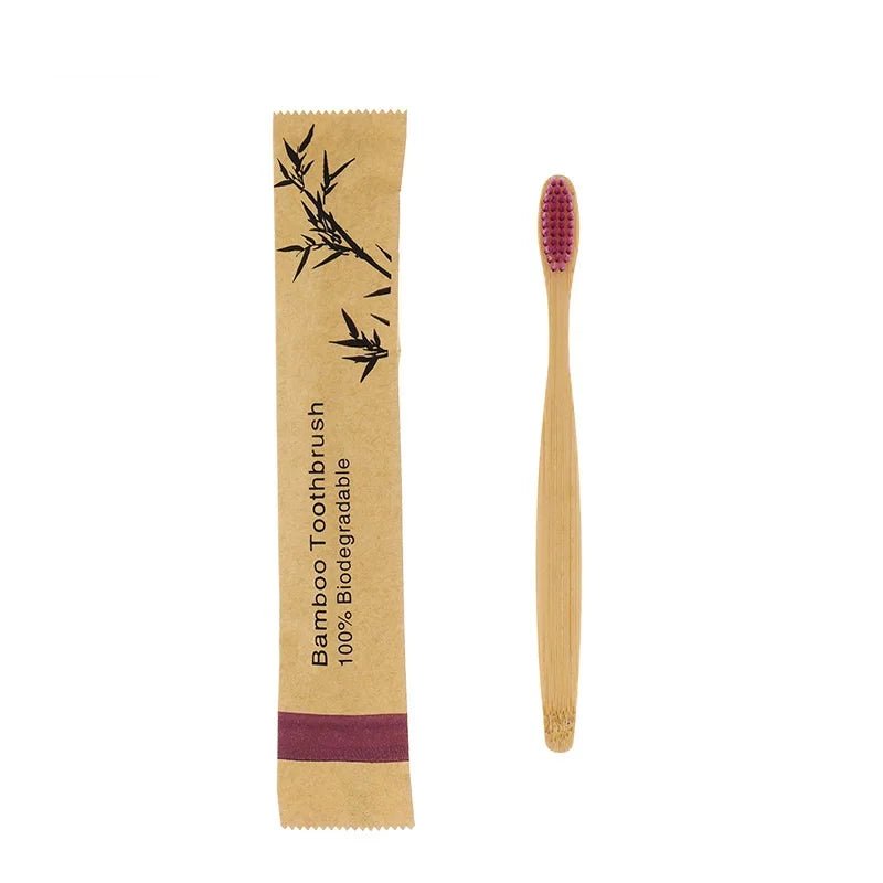 10 Pack of Eco Friendly Bamboo Toothbrushes - Alumis