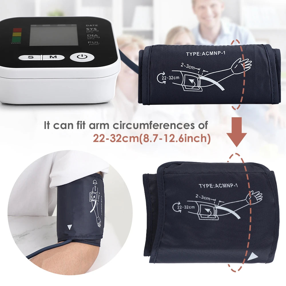 Large LCD Digital Blood Pressure Monitor