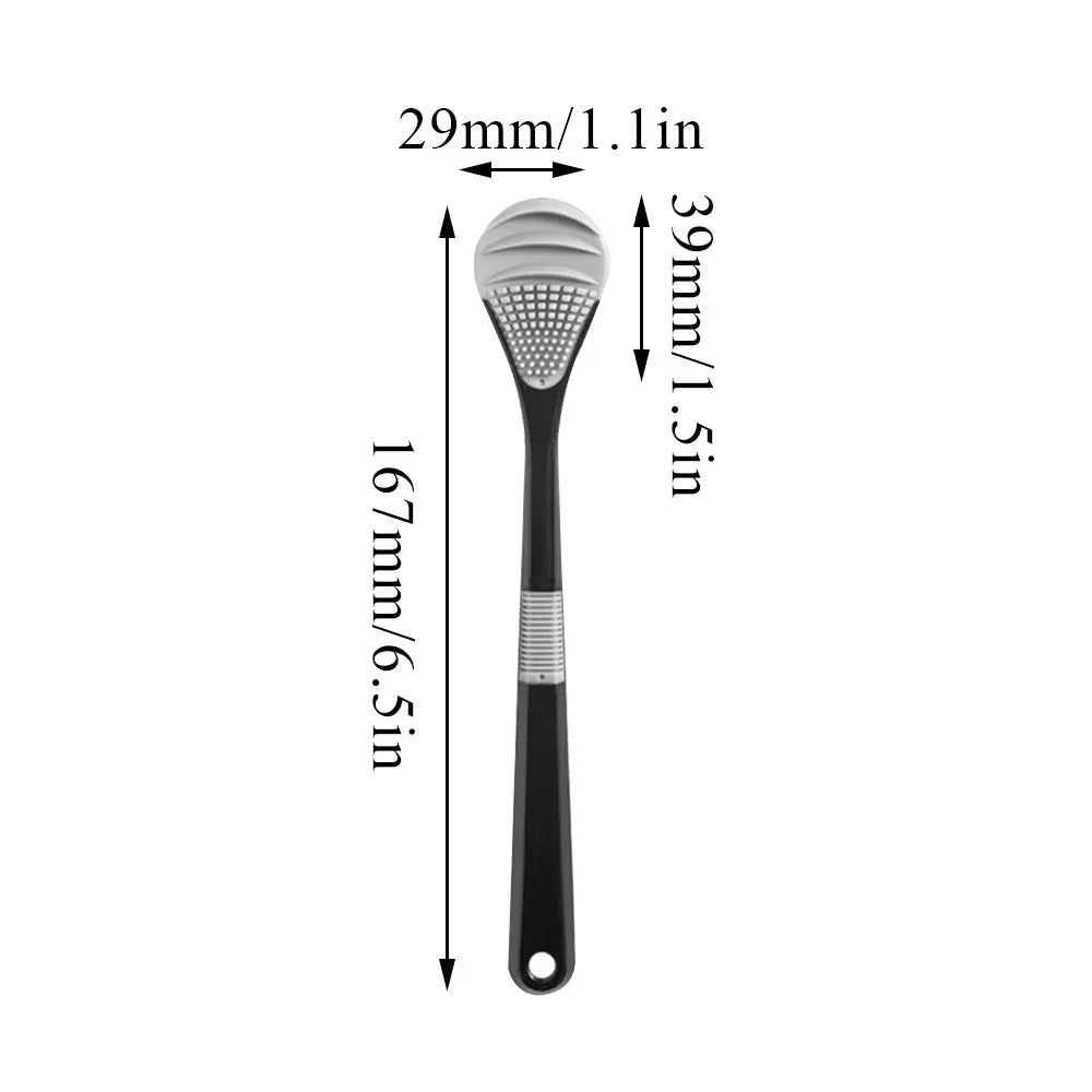 Double Sided Silicone Tongue Scraper - Alumis