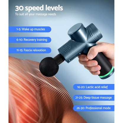 Everfit 30 Speed Massage Gun in Blue - Alumis