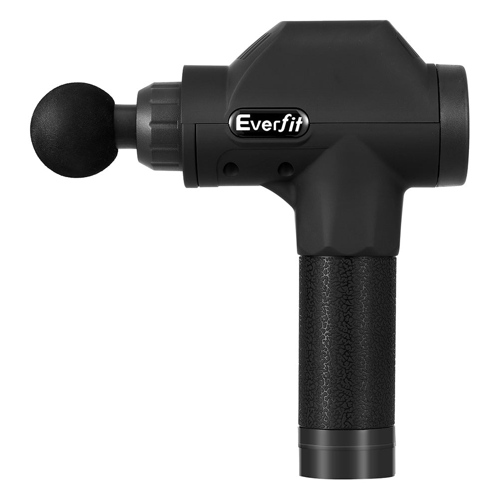 Everfit Massage Gun 30 Speed 8 Heads Chargeable Black - Alumis