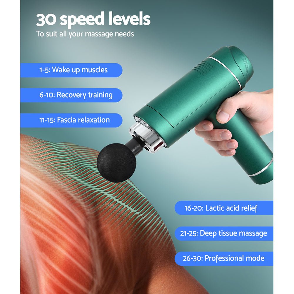 Everfit Massage Gun - Green - Alumis