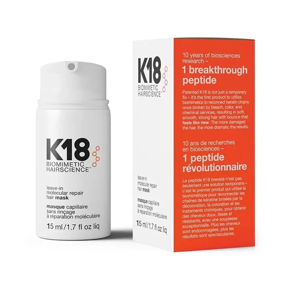 K18 15ml Mini Leave - in Molecular Repair Hair Mask - Alumis