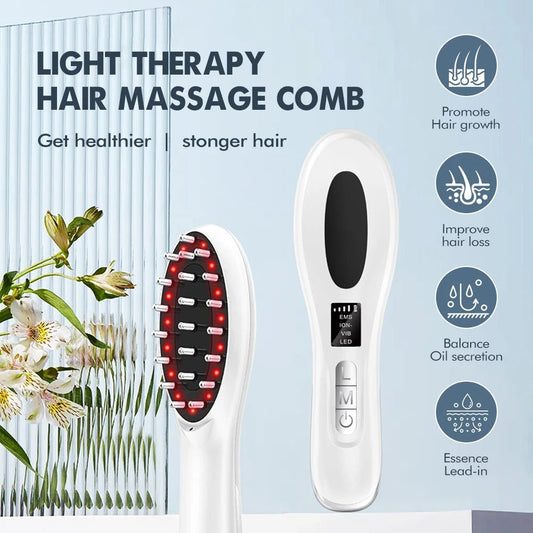 Light Therapy Massage Hairbrush - Alumis