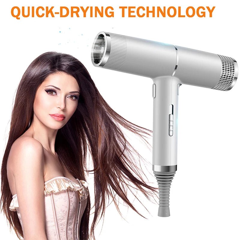 NNEOBA Strong Wind Hair Dryer with Blue Light & Anion Technology - Alumis