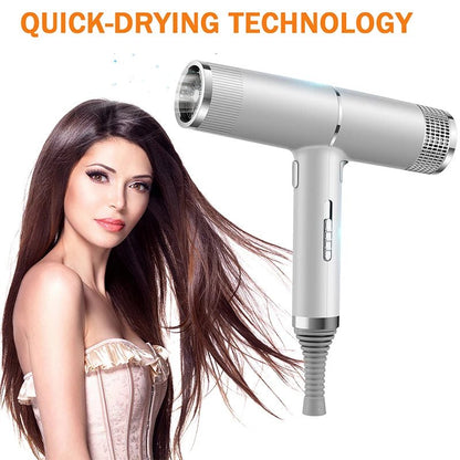 NNEOBA Strong Wind Hair Dryer with Blue Light & Anion Technology - Alumis