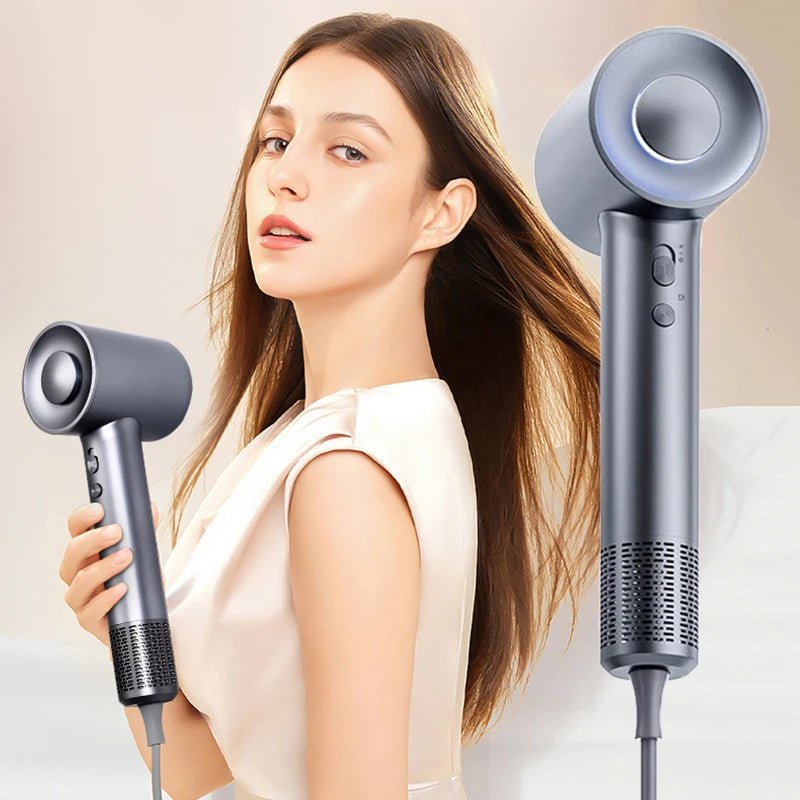 Professional Negative Ionic High - Speed Hair Dryer with LED Light - Alumis