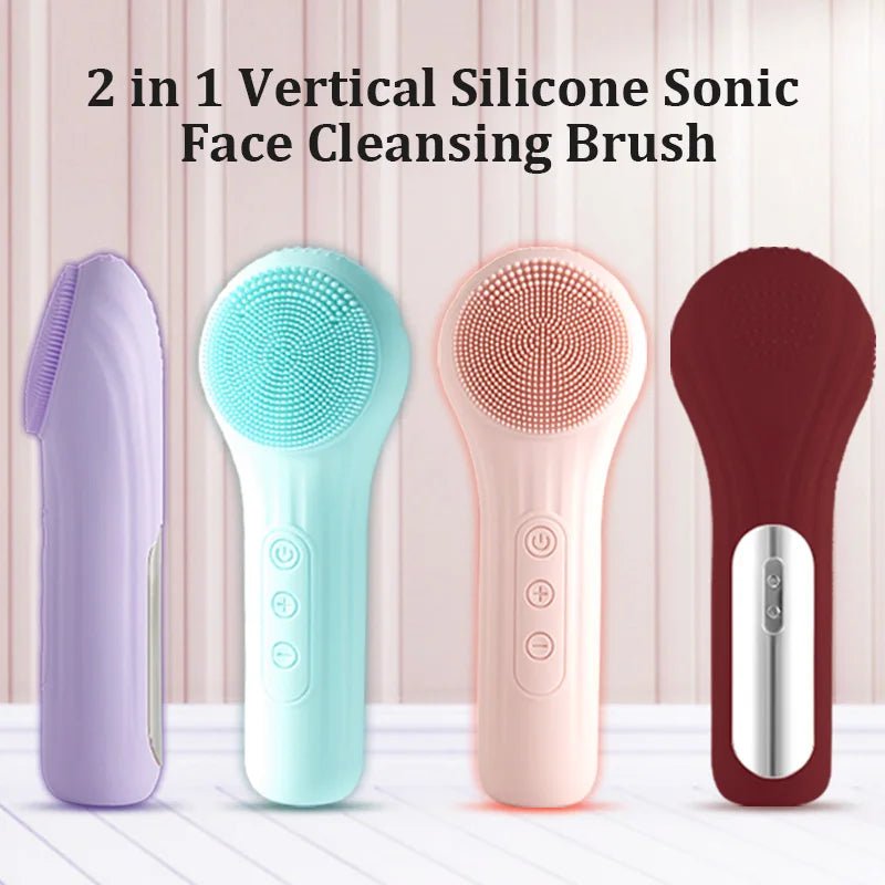 Sonic Waterproof Facial Cleansing Brush - Exfoliating Electric Face Scrubber - Alumis