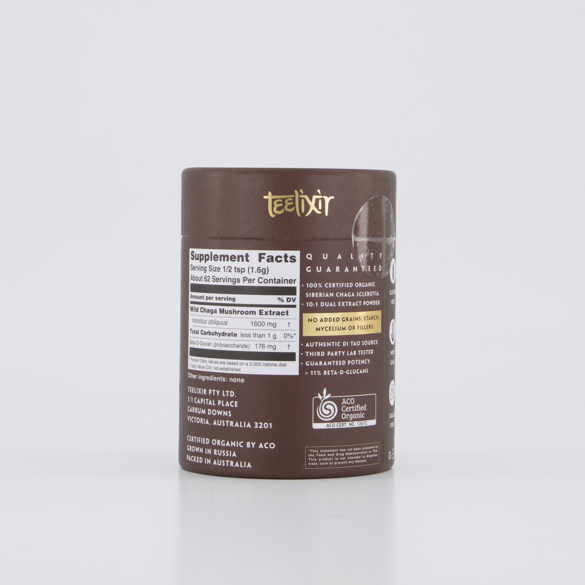 Teelixir Organic Chaga Mushroom 100g - Alumis