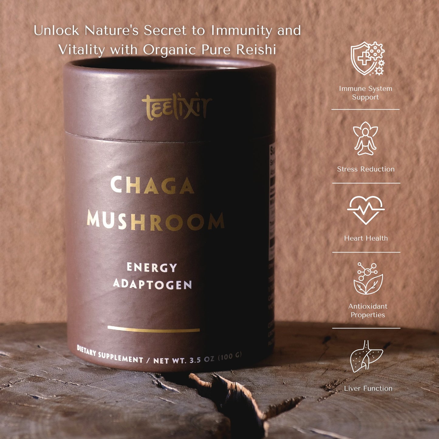 Teelixir Organic Chaga Mushroom 100g - Alumis