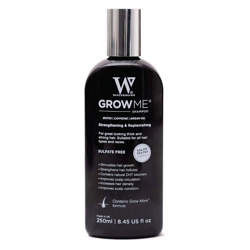 Watermans Grow Me Hair Growth Shampoo 250ml DHT Blocking Biotin Argan Anti Loss - Alumis