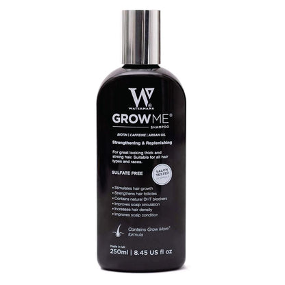 Watermans Grow Me Hair Growth Shampoo 250ml DHT Blocking Biotin Argan Anti Loss - Alumis