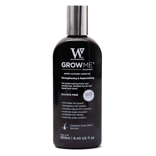 Watermans Grow Me Hair Growth Shampoo 250ml DHT Blocking Biotin Argan Anti Loss - Alumis